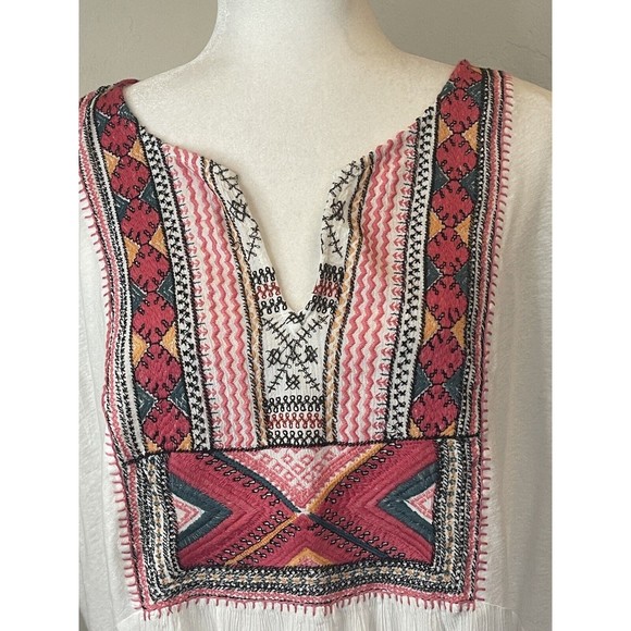 Lucky Brand Embroidered Linen Blend Tank Top Size 3XL AD1761 - Picture 2 of 10